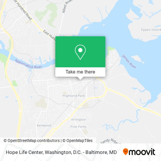 Mapa de Hope Life Center