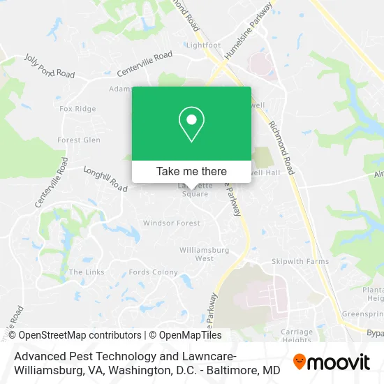 Advanced Pest Technology and Lawncare-Williamsburg, VA map