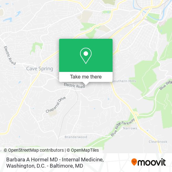 Mapa de Barbara A Hormel MD - Internal Medicine