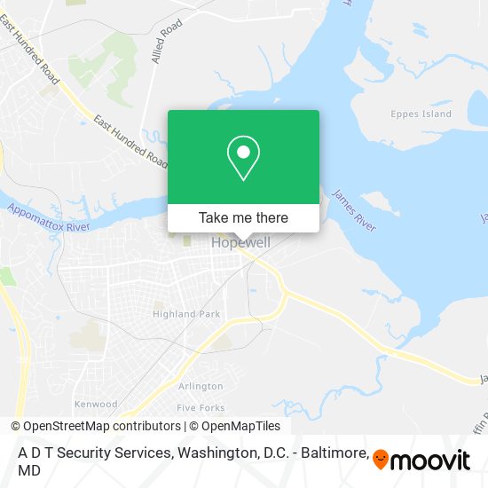 A D T Security Services map