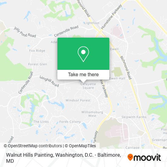 Mapa de Walnut Hills Painting
