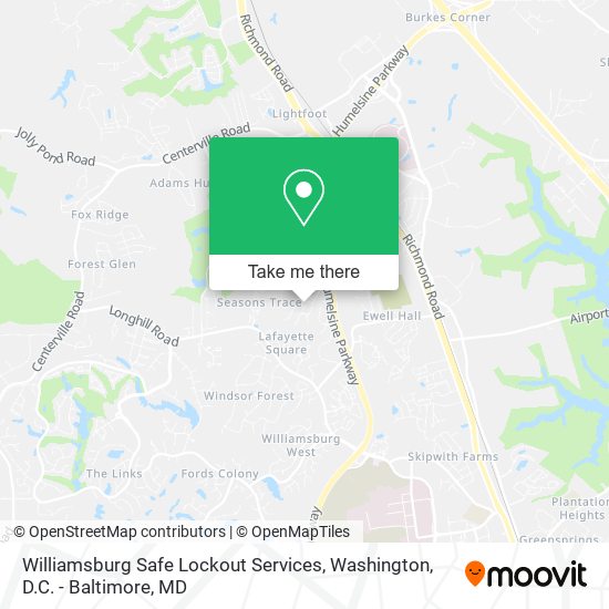 Williamsburg Safe Lockout Services map