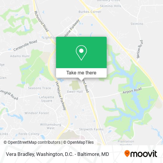 Vera Bradley map