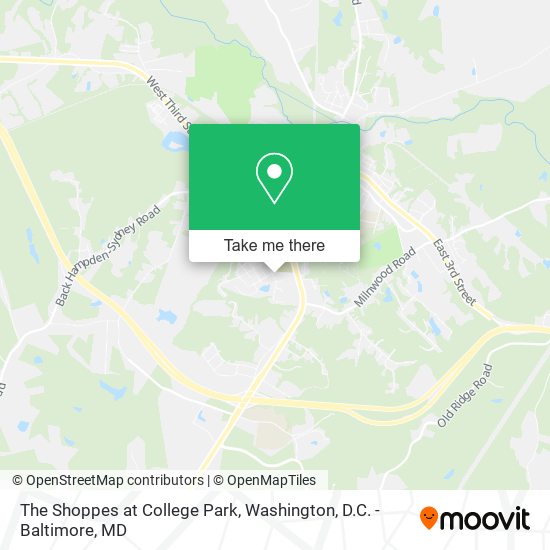 The Shoppes at College Park map