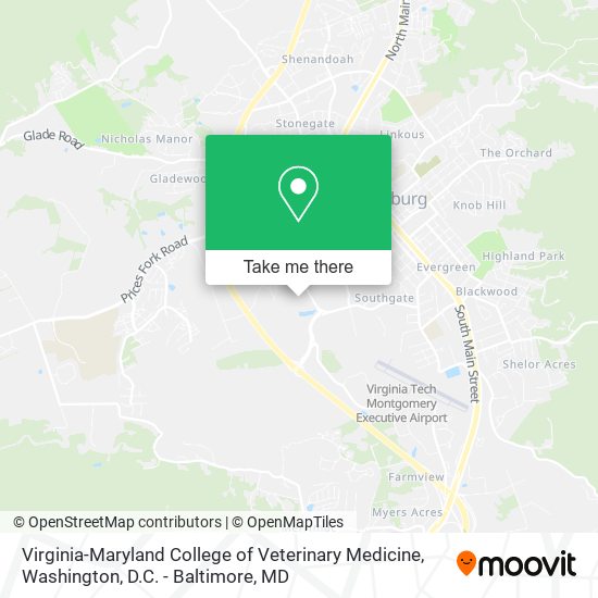 Virginia-Maryland College of Veterinary Medicine map