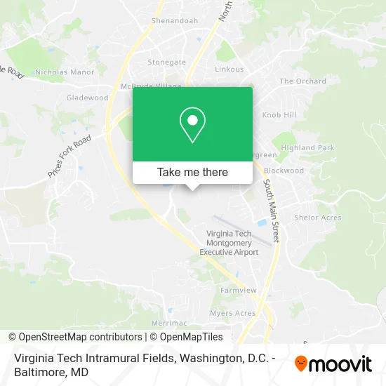 Virginia Tech Intramural Fields map