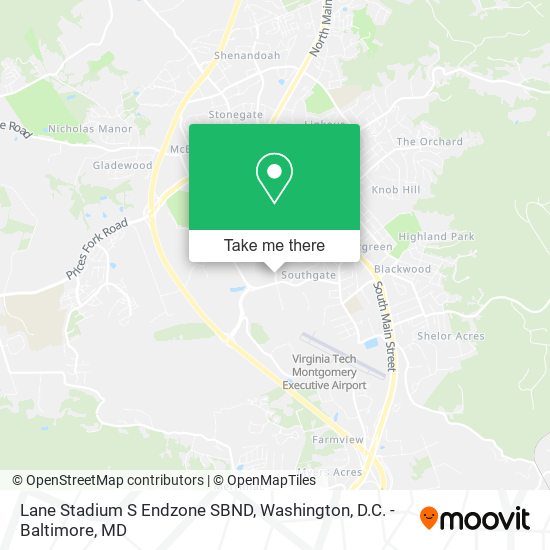Lane Stadium S Endzone SBND map