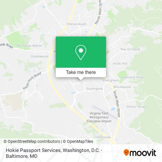 Hokie Passport Services map