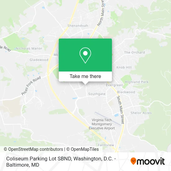Coliseum Parking Lot SBND map
