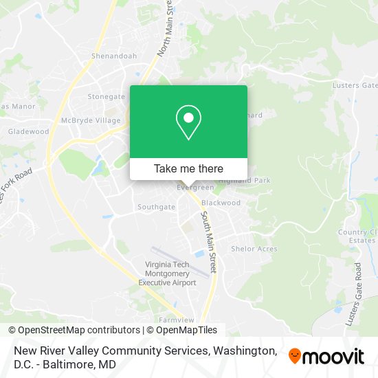 Mapa de New River Valley Community Services