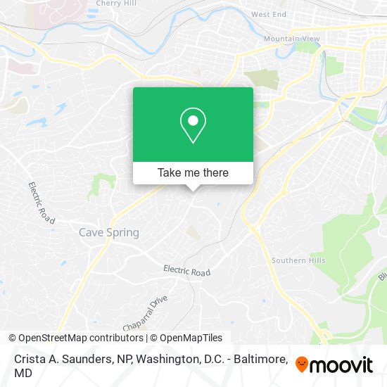 Crista A. Saunders, NP map