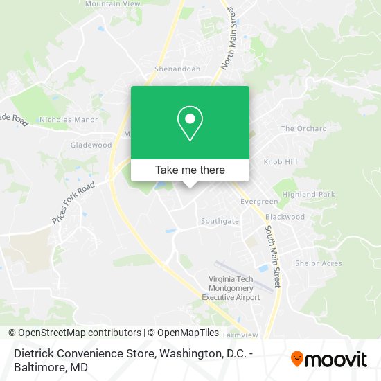 Mapa de Dietrick Convenience Store