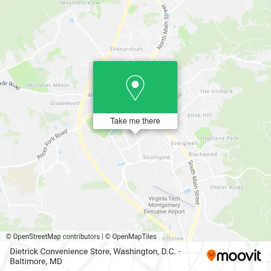Dietrick Convenience Store map