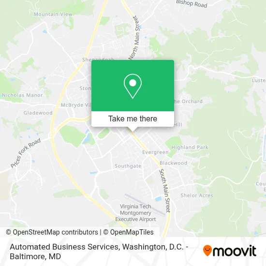 Automated Business Services map