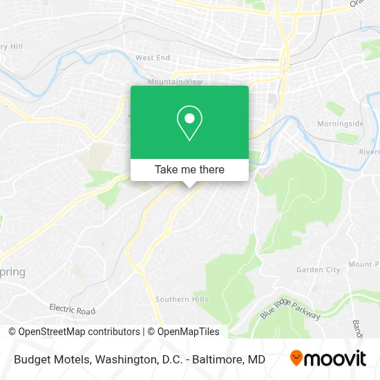 Budget Motels map