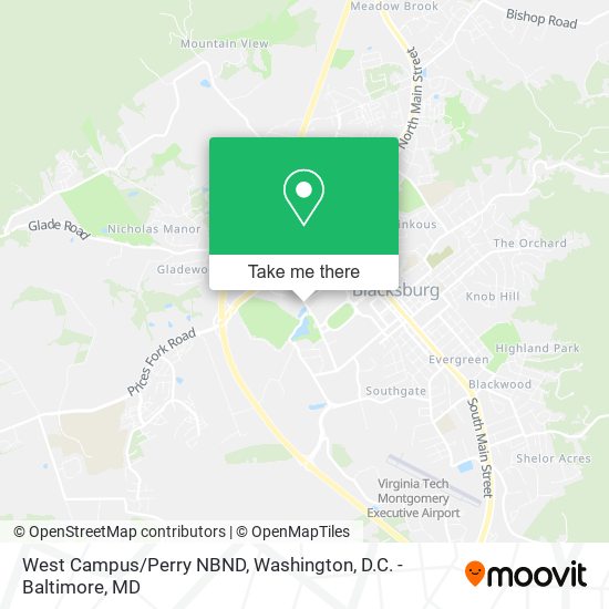 West Campus/Perry NBND map
