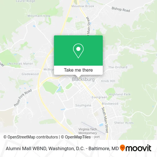 Alumni Mall WBND map