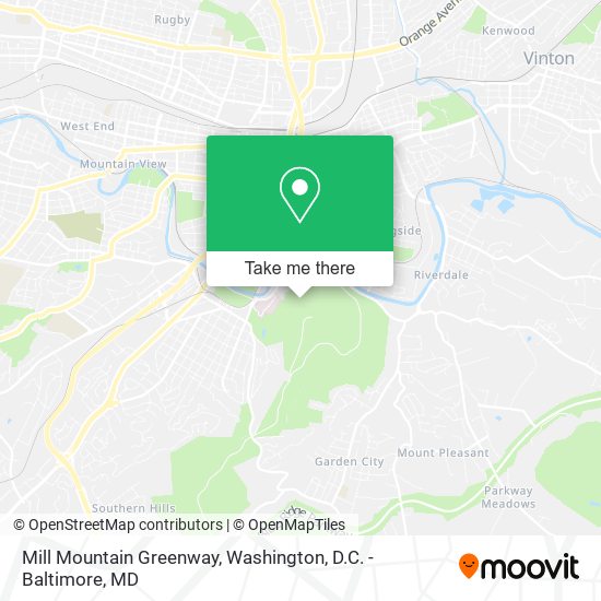 Mapa de Mill Mountain Greenway