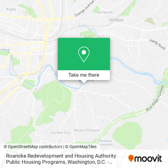 Roanoke Redevelopment and Housing Authority Public Housing Programs map