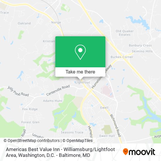 Americas Best Value Inn - Williamsburg / Lightfoot Area map