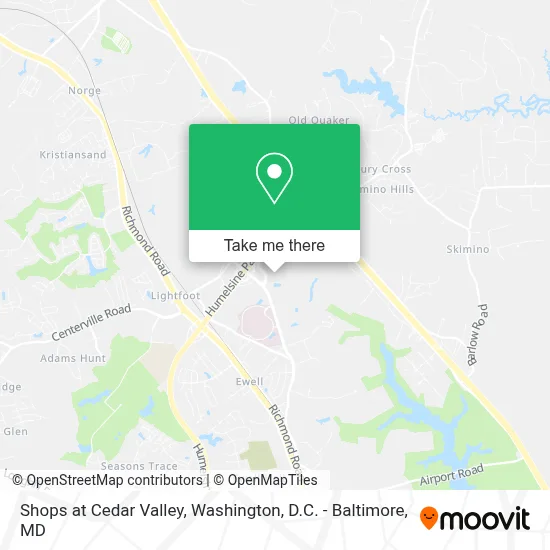 Shops at Cedar Valley map