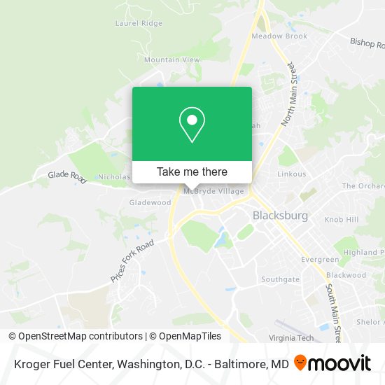 Kroger Fuel Center map
