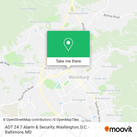 ADT 24 7 Alarm & Security map