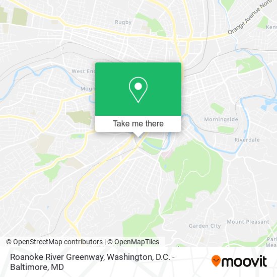 Roanoke River Greenway map