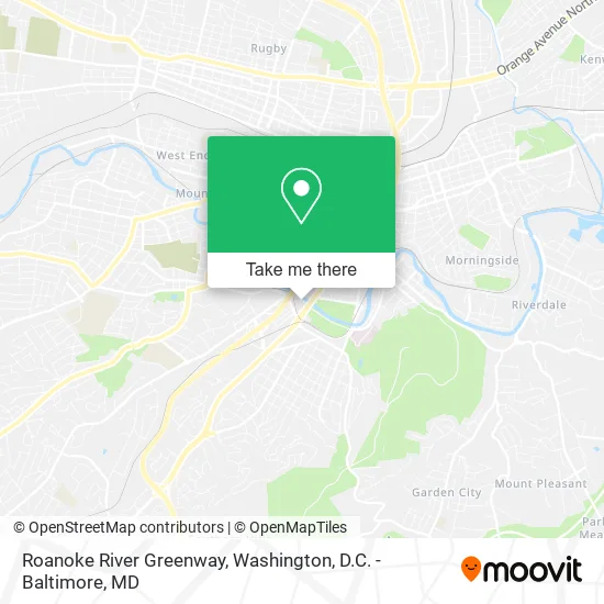 Roanoke River Greenway map