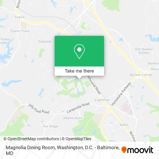 Mapa de Magnolia Dining Room
