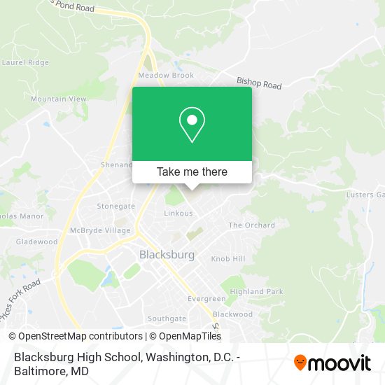 Blacksburg High School map