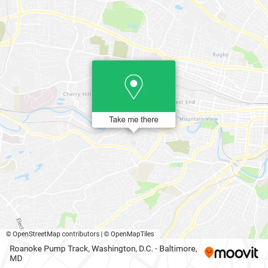 Mapa de Roanoke Pump Track
