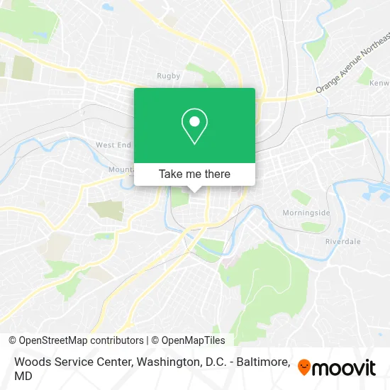 Woods Service Center map