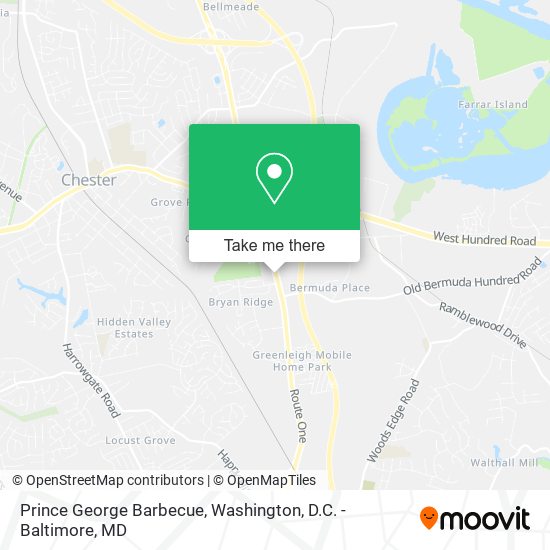 Mapa de Prince George Barbecue