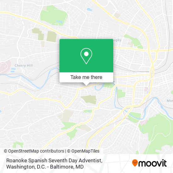 Roanoke Spanish Seventh Day Adventist map