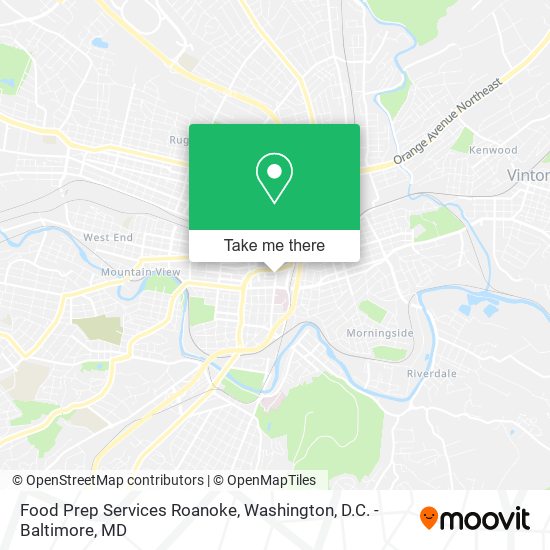 Food Prep Services Roanoke map