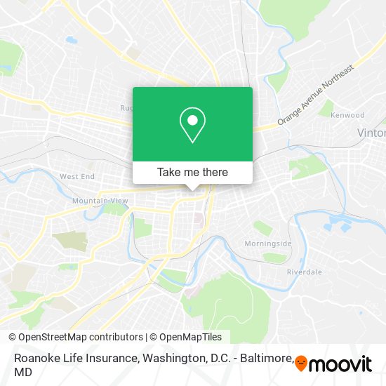 Mapa de Roanoke Life Insurance