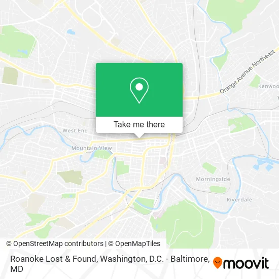 Mapa de Roanoke Lost & Found