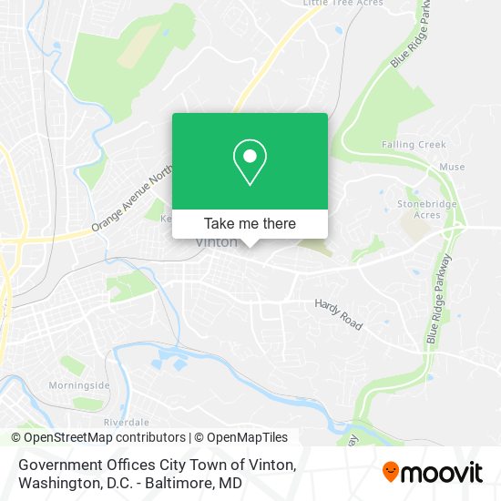 Government Offices City Town of Vinton map