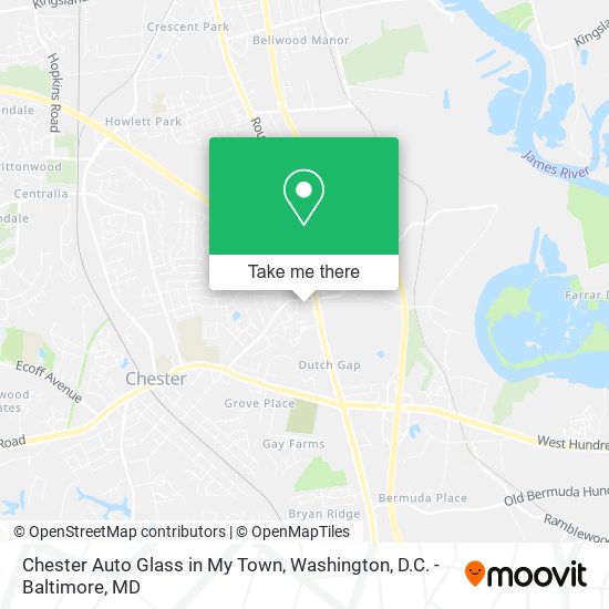 Mapa de Chester Auto Glass in My Town