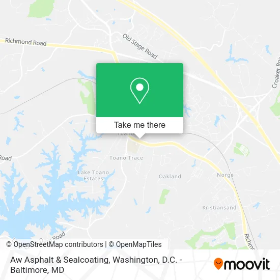 Aw Asphalt & Sealcoating map