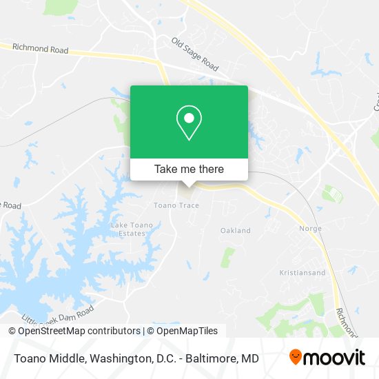 Toano Middle map