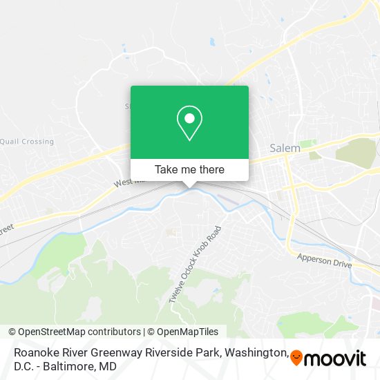 Roanoke River Greenway Riverside Park map