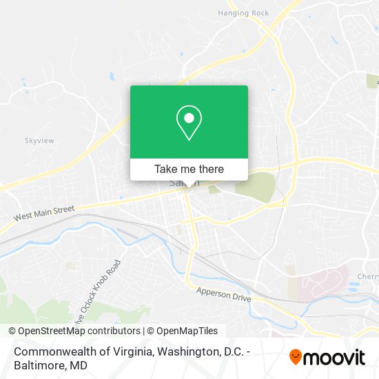 Commonwealth of Virginia map