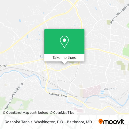 Roanoke Tennis map