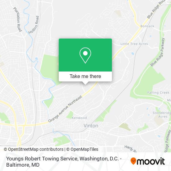 Mapa de Youngs Robert Towing Service