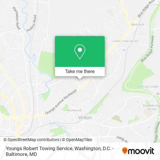 Youngs Robert Towing Service map