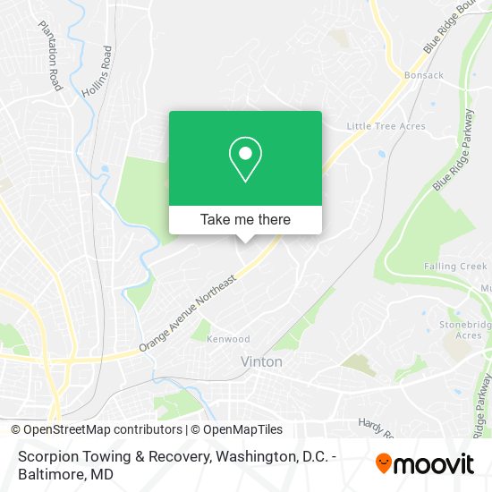 Scorpion Towing & Recovery map