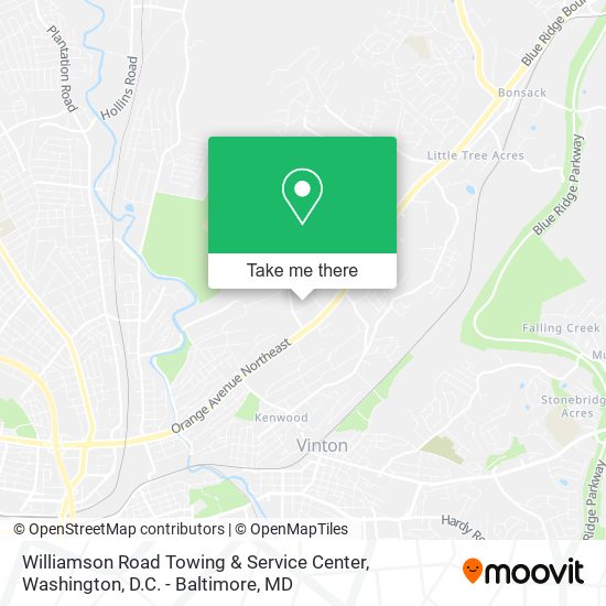 Mapa de Williamson Road Towing & Service Center
