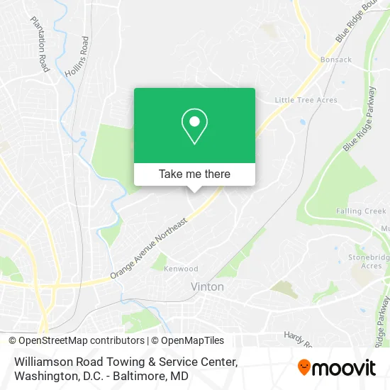Williamson Road Towing & Service Center map